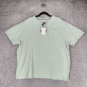 PX Shirt Mens 3XL Green Short Sleeve Henley *NWT*
